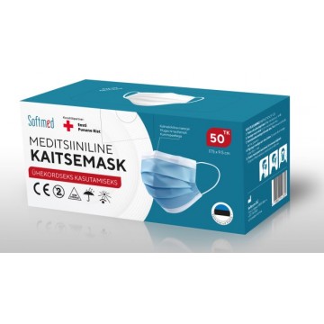 Meditsiiniline kaitsemask Softmed Type IIR 50 tk/pk